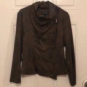 Brown side zip top